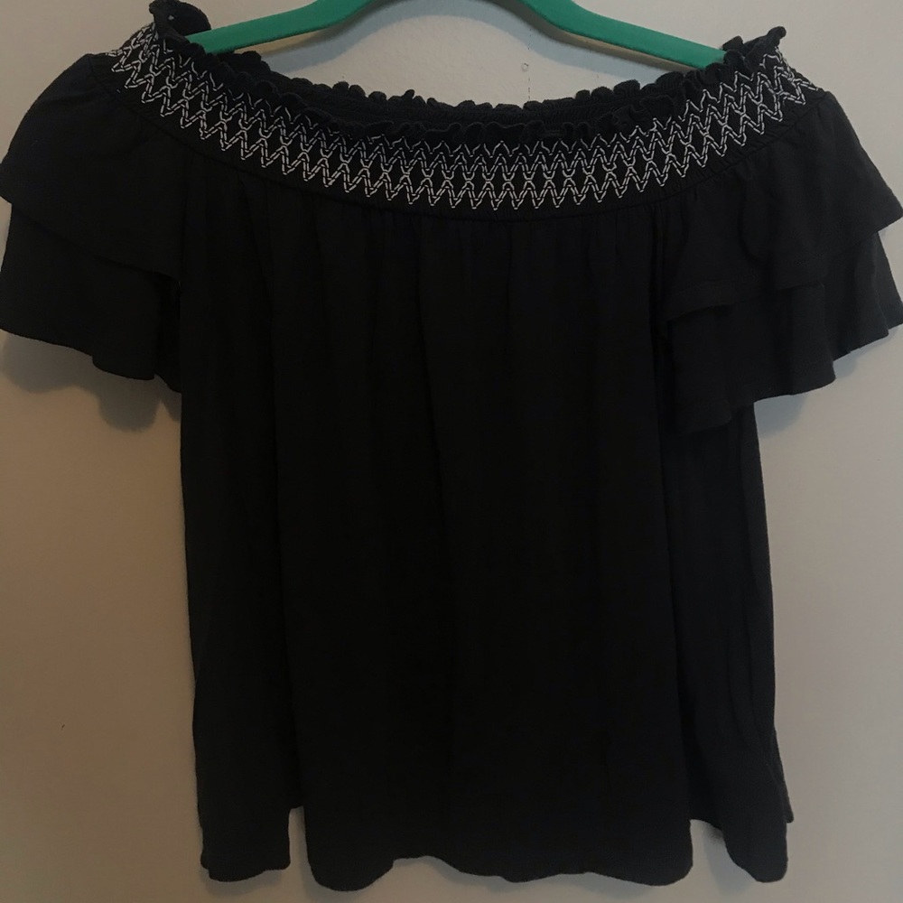 Gray off the shoulder American Eagle top